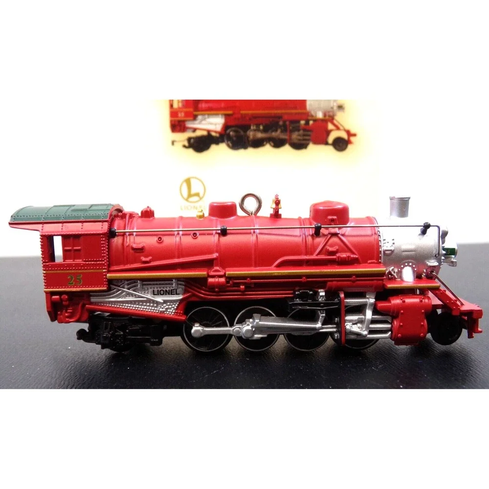 Hallmark Ornament 2009 Lionel Holiday Red Mikado Locomotive Tender & Boxcar (3)